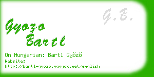 gyozo bartl business card