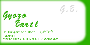 gyozo bartl business card